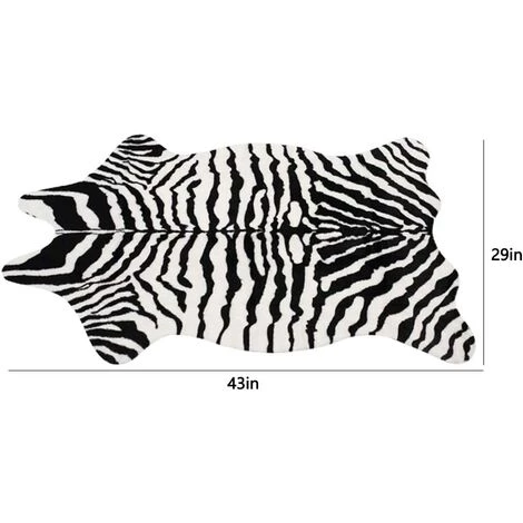 AOUGO Tapis Artificiel Imprimé Motif Zèbre Motif Zèbre Fausse Fourrure Peau Cuir Salle De Bains Tapis Antidérapant Tapis Imprimé Animal Pour La Maison Tapis Salon Tapis Chambre Zèbre 75x110cm 2 AOUGO Tapis Artificiel Imprimé Motif Zèbre Motif Zèbre Fausse Fourrure Peau Cuir Salle De Bains Tapis Antidérapant Tapis Imprimé Animal Pour La Maison Tapis Salon Tapis Chambre Zèbre 75x110cm – Image 2