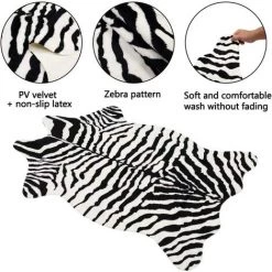 AOUGO Tapis Artificiel Imprimé Motif Zèbre Motif Zèbre Fausse Fourrure Peau Cuir Salle De Bains Tapis Antidérapant Tapis Imprimé Animal Pour La Maison Tapis Salon Tapis Chambre Zèbre 75x110cm 7 AOUGO Tapis Artificiel Imprimé Motif Zèbre Motif Zèbre Fausse Fourrure Peau Cuir Salle De Bains Tapis Antidérapant Tapis Imprimé Animal Pour La Maison Tapis Salon Tapis Chambre Zèbre 75x110cm -Tapis et paillasson Soldes 63967152 3