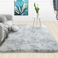 ARC-EN-CIéL Tapis Chambre Shaggy Arcenciél Tapis Pour Salon Shaggy Tapis De Sol Grand Pour Couloir Soft Tapis à Poils Longs Moelleux Tapis Antidérapant Intérieur Moelleux épais Pour Salon Chambre(Gris Blanc,80*160cm)