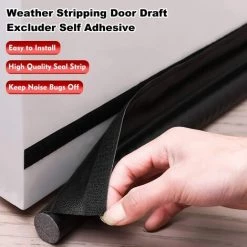 ARC-EN-CIéL 96cm Bas De Porte Unilatéral Avec Joint Auto-Adhésif Weather Stripping Door Seal Strip Boudin De Porte Stop Froid Protection Contre Les Courants D’air Et Le Bruit Noir,Arcenciél 9 ARC-EN-CIéL 96cm Bas De Porte Unilatéral Avec Joint Auto-Adhésif Weather Stripping Door Seal Strip Boudin De Porte Stop Froid Protection Contre Les Courants D’air Et Le Bruit Noir,Arcenciél -Tapis et paillasson Soldes 64126964 5