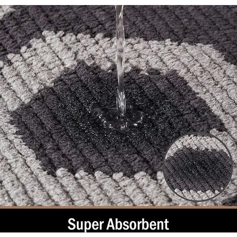 CARILLONSàVENT Color&Geometry Paillasson Antidérapant, Tapis De Porte | Doux | Lavable En Machine | Absorbant Et Résistant | Tapis Pour Intérieur, Extérieur, Entrée, Escaliers, Couloir, Cour - 50 X 80 Cm, Noir Carivent 3 CARILLONSàVENT Color&Geometry Paillasson Antidérapant, Tapis De Porte | Doux | Lavable En Machine | Absorbant Et Résistant | Tapis Pour Intérieur, Extérieur, Entrée, Escaliers, Couloir, Cour - 50 X 80 Cm, Noir Carivent – Image 3