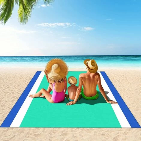 CARILLONSàVENT Tapis De Plage 200x210cm Serviette De Plage Anti Sable Matelas De Sol Impermeable Avec 4 Piquets, Tapis Couverture Pique Niques Pliable Plage Accessoire Panier Tapis De Jardin Exterieur 4-6 Personnes, Carivent 1 CARILLONSàVENT Tapis De Plage 200x210cm Serviette De Plage Anti Sable Matelas De Sol Impermeable Avec 4 Piquets, Tapis Couverture Pique Niques Pliable Plage Accessoire Panier Tapis De Jardin Exterieur 4-6 Personnes, Carivent