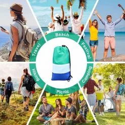 CARILLONSàVENT Tapis De Plage 200x210cm Serviette De Plage Anti Sable Matelas De Sol Impermeable Avec 4 Piquets, Tapis Couverture Pique Niques Pliable Plage Accessoire Panier Tapis De Jardin Exterieur 4-6 Personnes, Carivent 9 CARILLONSàVENT Tapis De Plage 200x210cm Serviette De Plage Anti Sable Matelas De Sol Impermeable Avec 4 Piquets, Tapis Couverture Pique Niques Pliable Plage Accessoire Panier Tapis De Jardin Exterieur 4-6 Personnes, Carivent -Tapis et paillasson Soldes 64142558 5