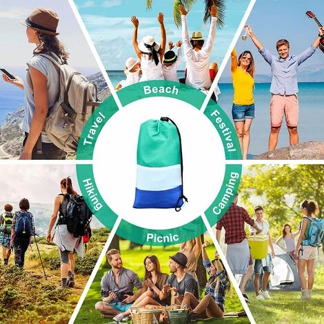 CARILLONSàVENT Tapis De Plage 200x210cm Serviette De Plage Anti Sable Matelas De Sol Impermeable Avec 4 Piquets, Tapis Couverture Pique Niques Pliable Plage Accessoire Panier Tapis De Jardin Exterieur 4-6 Personnes, Carivent 5 CARILLONSàVENT Tapis De Plage 200x210cm Serviette De Plage Anti Sable Matelas De Sol Impermeable Avec 4 Piquets, Tapis Couverture Pique Niques Pliable Plage Accessoire Panier Tapis De Jardin Exterieur 4-6 Personnes, Carivent – Image 5