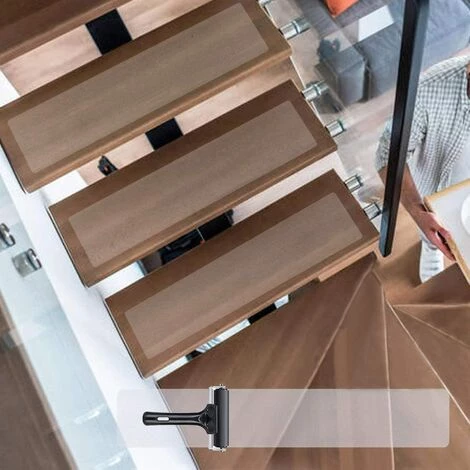 FR-LIFE BR-Vie Bande Antiderapante Escalier, 15PCS 15 X 61cm Ruban Adhésif Antidérapant, Marchette Escalier Transparent En PEVA, Tapis Escalier, Contre Marche Pour Escalier Adhesif Pour Enfants Aînés Animaux 4 FR-LIFE BR-Vie Bande Antiderapante Escalier, 15PCS 15 X 61cm Ruban Adhésif Antidérapant, Marchette Escalier Transparent En PEVA, Tapis Escalier, Contre Marche Pour Escalier Adhesif Pour Enfants Aînés Animaux – Image 4