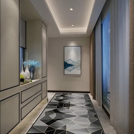 WAVE Tapis De Cuisine Tapis Long Couloir, Lavable Antiderapant Motifs Géométriques Tapis Cuisine Tapis Chambre Adulte Tapis Cuisine Devant Evier Pour Cuisine, Couloir, Passage, Chambre 2 WAVE Tapis De Cuisine Tapis Long Couloir, Lavable Antiderapant Motifs Géométriques Tapis Cuisine Tapis Chambre Adulte Tapis Cuisine Devant Evier Pour Cuisine, Couloir, Passage, Chambre – Image 2