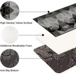 WAVE Tapis De Cuisine Tapis Long Couloir, Lavable Antiderapant Motifs Géométriques Tapis Cuisine Tapis Chambre Adulte Tapis Cuisine Devant Evier Pour Cuisine, Couloir, Passage, Chambre 7 WAVE Tapis De Cuisine Tapis Long Couloir, Lavable Antiderapant Motifs Géométriques Tapis Cuisine Tapis Chambre Adulte Tapis Cuisine Devant Evier Pour Cuisine, Couloir, Passage, Chambre -Tapis et paillasson Soldes 64225441 3