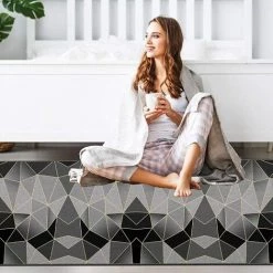 WAVE Tapis De Cuisine Tapis Long Couloir, Lavable Antiderapant Motifs Géométriques Tapis Cuisine Tapis Chambre Adulte Tapis Cuisine Devant Evier Pour Cuisine, Couloir, Passage, Chambre 9 WAVE Tapis De Cuisine Tapis Long Couloir, Lavable Antiderapant Motifs Géométriques Tapis Cuisine Tapis Chambre Adulte Tapis Cuisine Devant Evier Pour Cuisine, Couloir, Passage, Chambre -Tapis et paillasson Soldes 64225441 5