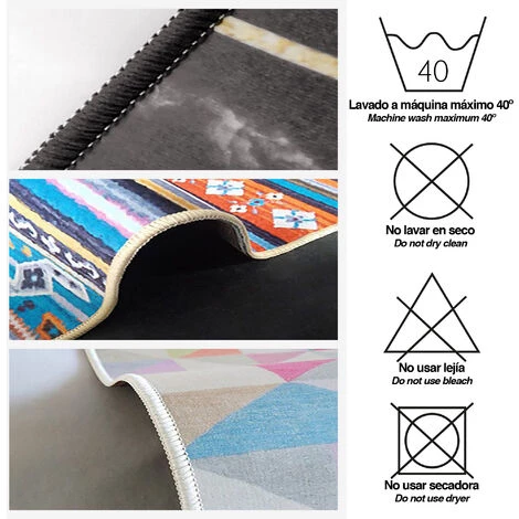 WELLHOME Tapis En Polyester Tamponné De 60 X 100 Cm 4 WELLHOME Tapis En Polyester Tamponné De 60 X 100 Cm – Image 4