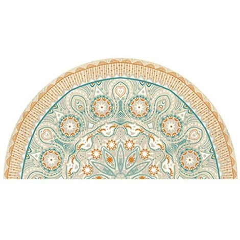 BF Paillasson Semi-Circulaire Antidérapant Tapis Cristal Pile Tapis Vintage Semi-Circulaire Paillasson (50 * 100cm) 1 BF Paillasson Semi-Circulaire Antidérapant Tapis Cristal Pile Tapis Vintage Semi-Circulaire Paillasson (50 * 100cm)