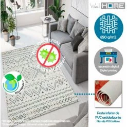WELLHOME Tapis En Polyester Estampillé De 80 Cm 7 WELLHOME Tapis En Polyester Estampillé De 80 Cm -Tapis et paillasson Soldes 64376098 3