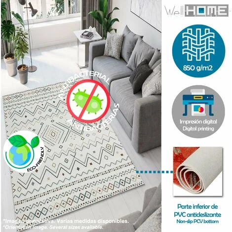 WELLHOME Tapis En Polyester Estampillé De 80 Cm 3 WELLHOME Tapis En Polyester Estampillé De 80 Cm – Image 3