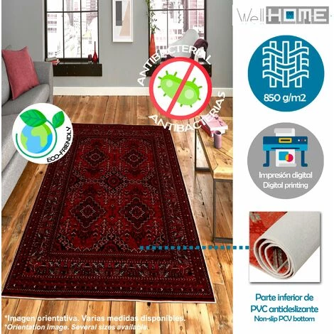 WELLHOME Tapis En Polyester Tamponné De 60 X 100 Cm 3 WELLHOME Tapis En Polyester Tamponné De 60 X 100 Cm – Image 3