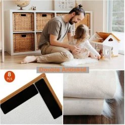 MONLY Tapis En Fausse Fourrure Pour Chambre à Coucher, Chevet, Salon, Maison, Tapis, Déco, Avec, 8 Pièces, Lavable, Tapis, Pince (2x3ft/60x90cm, Noir) 8 MONLY Tapis En Fausse Fourrure Pour Chambre à Coucher, Chevet, Salon, Maison, Tapis, Déco, Avec, 8 Pièces, Lavable, Tapis, Pince (2x3ft/60x90cm, Noir) -Tapis et paillasson Soldes 64459828 4