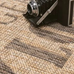 Paco Home Tapis Exterieur Terrasse Balcon Tapis Cuisine Moderne Écriture 60x100 Cm, Beige -Tapis et paillasson Soldes 64558103 4