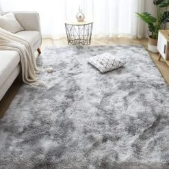 QERSTA Tapis Chambre Tapis Modernes De Salon Soft Tapis à Poils Longs Moelleux Tapis (Gris Blanc, 40*120cm) 8 QERSTA Tapis Chambre Tapis Modernes De Salon Soft Tapis à Poils Longs Moelleux Tapis (Gris Blanc, 40*120cm) -Tapis et paillasson Soldes 64577371 4