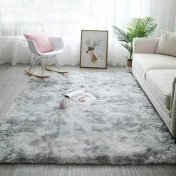 QERSTA Tapis Chambre Tapis Modernes De Salon Soft Tapis à Poils Longs Moelleux Tapis (Gris Blanc, 40*120cm) 9 QERSTA Tapis Chambre Tapis Modernes De Salon Soft Tapis à Poils Longs Moelleux Tapis (Gris Blanc, 40*120cm) -Tapis et paillasson Soldes 64577371 5