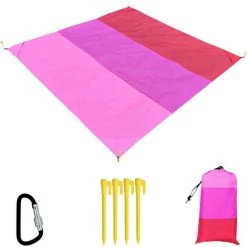 MONLY Couverture De Plage Sans Sable, Tapis Plage Tapis Pique-Nique 200 X 210cm Grand Pliable Extérieur Imperméable à LHumidité Anti Sable Couverture Pour Plage Camping Randonnées