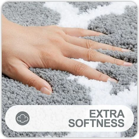 BAICCCF Caillebotis Pour Salle De Bain Baignoire Et Douche 40 X 60 Cm + 50 X 80 Cm, Ensemble De 2 Tapis De Salle De Bain De Luxe Gris, Tapis De Bain En Microfibre Doux Et Absorbant, Tapis De Bain Shaggy Antidérapant, Lavage En Machine, Tapis De Bain Pour Sol De S 2 BAICCCF Caillebotis Pour Salle De Bain Baignoire Et Douche 40 X 60 Cm + 50 X 80 Cm, Ensemble De 2 Tapis De Salle De Bain De Luxe Gris, Tapis De Bain En Microfibre Doux Et Absorbant, Tapis De Bain Shaggy Antidérapant, Lavage En Machine, Tapis De Bain Pour Sol De S – Image 2