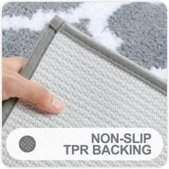 BAICCCF Caillebotis Pour Salle De Bain Baignoire Et Douche 40 X 60 Cm + 50 X 80 Cm, Ensemble De 2 Tapis De Salle De Bain De Luxe Gris, Tapis De Bain En Microfibre Doux Et Absorbant, Tapis De Bain Shaggy Antidérapant, Lavage En Machine, Tapis De Bain Pour Sol De S 8 BAICCCF Caillebotis Pour Salle De Bain Baignoire Et Douche 40 X 60 Cm + 50 X 80 Cm, Ensemble De 2 Tapis De Salle De Bain De Luxe Gris, Tapis De Bain En Microfibre Doux Et Absorbant, Tapis De Bain Shaggy Antidérapant, Lavage En Machine, Tapis De Bain Pour Sol De S -Tapis et paillasson Soldes 64661000 4