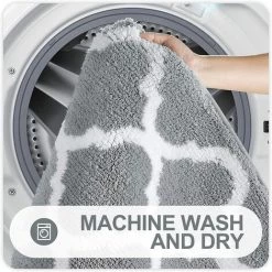 BAICCCF Caillebotis Pour Salle De Bain Baignoire Et Douche 40 X 60 Cm + 50 X 80 Cm, Ensemble De 2 Tapis De Salle De Bain De Luxe Gris, Tapis De Bain En Microfibre Doux Et Absorbant, Tapis De Bain Shaggy Antidérapant, Lavage En Machine, Tapis De Bain Pour Sol De S 9 BAICCCF Caillebotis Pour Salle De Bain Baignoire Et Douche 40 X 60 Cm + 50 X 80 Cm, Ensemble De 2 Tapis De Salle De Bain De Luxe Gris, Tapis De Bain En Microfibre Doux Et Absorbant, Tapis De Bain Shaggy Antidérapant, Lavage En Machine, Tapis De Bain Pour Sol De S -Tapis et paillasson Soldes 64661000 5