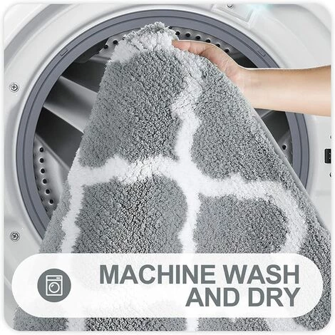 BAICCCF Caillebotis Pour Salle De Bain Baignoire Et Douche 40 X 60 Cm + 50 X 80 Cm, Ensemble De 2 Tapis De Salle De Bain De Luxe Gris, Tapis De Bain En Microfibre Doux Et Absorbant, Tapis De Bain Shaggy Antidérapant, Lavage En Machine, Tapis De Bain Pour Sol De S 5 BAICCCF Caillebotis Pour Salle De Bain Baignoire Et Douche 40 X 60 Cm + 50 X 80 Cm, Ensemble De 2 Tapis De Salle De Bain De Luxe Gris, Tapis De Bain En Microfibre Doux Et Absorbant, Tapis De Bain Shaggy Antidérapant, Lavage En Machine, Tapis De Bain Pour Sol De S – Image 5