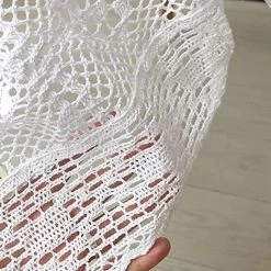 MINKUROW Nappes Blanches Vintage Carré Crochet Dentelle Napperons Nappes Nappe Toppers Mariage Maison Fête Décor, 60x60cm 8 MINKUROW Nappes Blanches Vintage Carré Crochet Dentelle Napperons Nappes Nappe Toppers Mariage Maison Fête Décor, 60x60cm -Tapis et paillasson Soldes 64680646 4