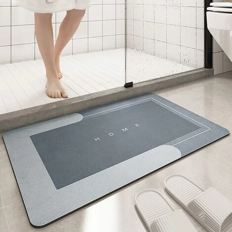 BAICCCF Tapis 50x80cm Tapis De Sol Super Absorbant, Tapis De Salle De Bain à Séchage Rapide, Grand Tapis De Salon Super Absorbant, Fond En Caoutchouc Antidérapant, Facile à Nettoyer, Paillasson De Cuisine Simple (Rectangle Bleu, 50x80cm) - Rectangulaire Bleu 1 BAICCCF Tapis 50x80cm Tapis De Sol Super Absorbant, Tapis De Salle De Bain à Séchage Rapide, Grand Tapis De Salon Super Absorbant, Fond En Caoutchouc Antidérapant, Facile à Nettoyer, Paillasson De Cuisine Simple (Rectangle Bleu, 50x80cm) - Rectangulaire Bleu