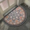 BAICCCF Tapis 61 Cm × 88 Cm Paillasson D'entrée D'intérieur Bienvenue Paillasson Pour Porte D'entrée Entrée De Maison Demi-rond Tapis D'entrée Antidérapant à L'intérieur De La Maison Avec Motif Floral Vintage… (, Motif #3)… - Motif #3