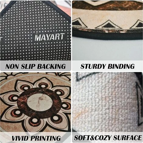 BAICCCF Tapis 51 Cm × 76 Cm Tapis D'entrée D'intérieur Pour Entrée De Porte D'entrée à L'intérieur De La Maison Tapis De Sol D'entrée De Maison Tapis De Porte Arrière Absorbant Antidérapant Lavable En Machine Avec Motif Floral Multicolore Vintage - Motif #2 3 BAICCCF Tapis 51 Cm × 76 Cm Tapis D'entrée D'intérieur Pour Entrée De Porte D'entrée à L'intérieur De La Maison Tapis De Sol D'entrée De Maison Tapis De Porte Arrière Absorbant Antidérapant Lavable En Machine Avec Motif Floral Multicolore Vintage - Motif #2 – Image 3