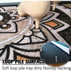 BAICCCF Tapis 51 Cm × 76 Cm Tapis D'entrée D'intérieur Pour Entrée De Porte D'entrée à L'intérieur De La Maison Tapis De Sol D'entrée De Maison Tapis De Porte Arrière Absorbant Antidérapant Lavable En Machine Avec Motif Floral Multicolore Vintage - Motif #2 9 BAICCCF Tapis 51 Cm × 76 Cm Tapis D'entrée D'intérieur Pour Entrée De Porte D'entrée à L'intérieur De La Maison Tapis De Sol D'entrée De Maison Tapis De Porte Arrière Absorbant Antidérapant Lavable En Machine Avec Motif Floral Multicolore Vintage - Motif #2 -Tapis et paillasson Soldes 64736156 5