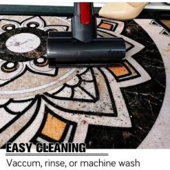 BAICCCF Tapis 61 Cm × 88 Cm Tapis D'entrée De Porte D'entrée Intérieur Bienvenue Tapis De Porte D'entrée Pour La Maison Tapis De Sol De Porte Arrière élégant Absorbant Tapis Antidérapant Lavable Marron Poils Bas Demi-rond - Motif #2 -Tapis et paillasson Soldes 64736158 5