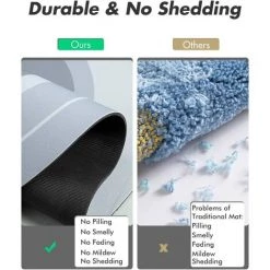 BAICCCF Tapis Tapis De Bain 51 Cm × 81 Cm Tapis De Salle De Bain Innovant Tapis De Bain Super Absorbant à Séchage Rapide Avec Dos En Caoutchouc Résistant à La Saleté Tapis Pour Sol De Salle De Bain Tapis De Salle De Bain Bleu Antidérapant Pour Douche Lavabo Baign -Tapis et paillasson Soldes 64736163 5