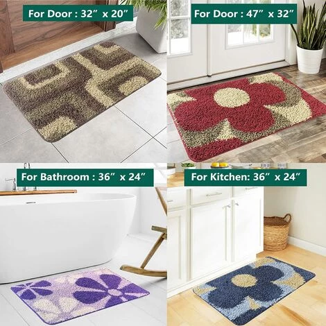 BAICCCF Tapis 81 Cm × 50 Cm Tapis D'entrée Géométrique Fushcia Tapis De Bienvenue Tapis De Porte D'entrée Pour Entrée Intérieure Tapis De Porte Intérieur Lavable En Machine Antidérapant Pour Porte/cuisine/salle De Bain/buanderie - Fuchsia Géométrique 32 2 BAICCCF Tapis 81 Cm × 50 Cm Tapis D'entrée Géométrique Fushcia Tapis De Bienvenue Tapis De Porte D'entrée Pour Entrée Intérieure Tapis De Porte Intérieur Lavable En Machine Antidérapant Pour Porte/cuisine/salle De Bain/buanderie - Fuchsia Géométrique 32 – Image 2