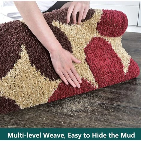 BAICCCF Tapis 81 Cm × 50 Cm Tapis D'entrée Géométrique Fushcia Tapis De Bienvenue Tapis De Porte D'entrée Pour Entrée Intérieure Tapis De Porte Intérieur Lavable En Machine Antidérapant Pour Porte/cuisine/salle De Bain/buanderie - Fuchsia Géométrique 32 5 BAICCCF Tapis 81 Cm × 50 Cm Tapis D'entrée Géométrique Fushcia Tapis De Bienvenue Tapis De Porte D'entrée Pour Entrée Intérieure Tapis De Porte Intérieur Lavable En Machine Antidérapant Pour Porte/cuisine/salle De Bain/buanderie - Fuchsia Géométrique 32 – Image 5