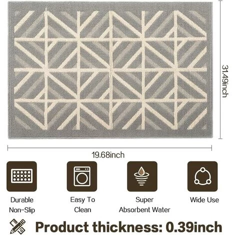 BAICCCF Tapis Paillasson Intérieur Extérieur 60 Cm × 91 Cm, Tapis De Sol Antidérapant Amélioré 2022, Tapis De Bienvenue Pour La Maison, Le Jardin, La Terrasse, Le Garage (24 X 36/60 X 90 Cm, Style Monet) - Monnet 2 BAICCCF Tapis Paillasson Intérieur Extérieur 60 Cm × 91 Cm, Tapis De Sol Antidérapant Amélioré 2022, Tapis De Bienvenue Pour La Maison, Le Jardin, La Terrasse, Le Garage (24 X 36/60 X 90 Cm, Style Monet) - Monnet – Image 2