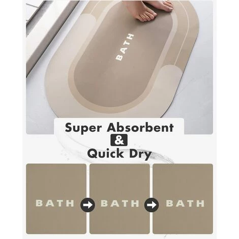 BAICCCF Tapis 61 Cm × 88 Cm - Tapis De Bain - 24"x35" Tapis De Salle De Bain Innovant Tapis De Bain Super Absorbant à Séchage Rapide Avec Dos En Caoutchouc Résistant à La Saleté Tapis Pour Salle De Bain Tapis De Salle De Bain Beige Antidérapant Pour Douche Lavabo 2 BAICCCF Tapis 61 Cm × 88 Cm - Tapis De Bain - 24"x35" Tapis De Salle De Bain Innovant Tapis De Bain Super Absorbant à Séchage Rapide Avec Dos En Caoutchouc Résistant à La Saleté Tapis Pour Salle De Bain Tapis De Salle De Bain Beige Antidérapant Pour Douche Lavabo – Image 2