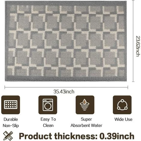 BAICCCF Tapis Paillasson Intérieur Extérieur 60 Cm × 91 Cm, Tapis De Sol Antidérapant Amélioré 2022, Tapis De Bienvenue Pour La Maison, Le Jardin, Le Garage (24 X 36/60 X 90 Cm, Style Maroc) - Maroc 2 BAICCCF Tapis Paillasson Intérieur Extérieur 60 Cm × 91 Cm, Tapis De Sol Antidérapant Amélioré 2022, Tapis De Bienvenue Pour La Maison, Le Jardin, Le Garage (24 X 36/60 X 90 Cm, Style Maroc) - Maroc – Image 2