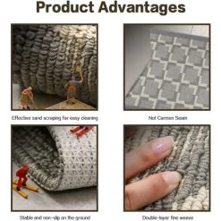 BAICCCF Tapis Paillasson Intérieur Extérieur 60 Cm × 91 Cm, Tapis De Sol Antidérapant Amélioré 2022, Tapis De Bienvenue Pour La Maison, Le Jardin, Le Garage (24 X 36/60 X 90 Cm, Style Maroc) - Maroc 8 BAICCCF Tapis Paillasson Intérieur Extérieur 60 Cm × 91 Cm, Tapis De Sol Antidérapant Amélioré 2022, Tapis De Bienvenue Pour La Maison, Le Jardin, Le Garage (24 X 36/60 X 90 Cm, Style Maroc) - Maroc -Tapis et paillasson Soldes 64736192 4