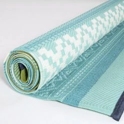 EDENJARDIN ALFOMBRAS Tapis D'extérieur Rectangulaire 120 X 180 Cm, Couleur Turquoise Et Verte -Tapis et paillasson Soldes 64877938 3