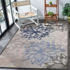 JADOREL Tapis Exterieur 60x110 Cm Rectangulaire CHICHEKO Gris Terrasse, Jardin Adapté Au Chauffage Par Le Sol - Gris