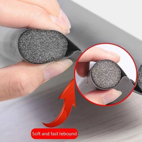 1PCS Bas De Porte Double Isolant,Boudin De Porte Stop Froid,Bas De Porte Isolant Double Boudin,Joint De Porte Protection Contre Courants D'air Anti Bruit,Anti-insectes (1PCS, Gris) 56Vingt 3 1PCS Bas De Porte Double Isolant,Boudin De Porte Stop Froid,Bas De Porte Isolant Double Boudin,Joint De Porte Protection Contre Courants D'air Anti Bruit,Anti-insectes (1PCS, Gris) 56Vingt – Image 3