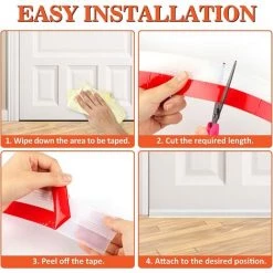Bas De Porte Strip Auto-adhésif 100 * 4cm, Joints En Silicone à Haute Adhérence, Joint De Bas De Porte, Joint De Porte Insonorisé, Adapté à Anti Bruit Poussière Stop à L'air Froid Insectes Ephé 7 Bas De Porte Strip Auto-adhésif 100 * 4cm, Joints En Silicone à Haute Adhérence, Joint De Bas De Porte, Joint De Porte Insonorisé, Adapté à Anti Bruit Poussière Stop à L'air Froid Insectes Ephé -Tapis et paillasson Soldes 65031956 3