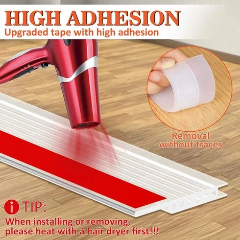 Bas De Porte Strip Auto-adhésif 100 * 4cm, Joints En Silicone à Haute Adhérence, Joint De Bas De Porte, Joint De Porte Insonorisé, Adapté à Anti Bruit Poussière Stop à L'air Froid Insectes Ephé 5 Bas De Porte Strip Auto-adhésif 100 * 4cm, Joints En Silicone à Haute Adhérence, Joint De Bas De Porte, Joint De Porte Insonorisé, Adapté à Anti Bruit Poussière Stop à L'air Froid Insectes Ephé – Image 5