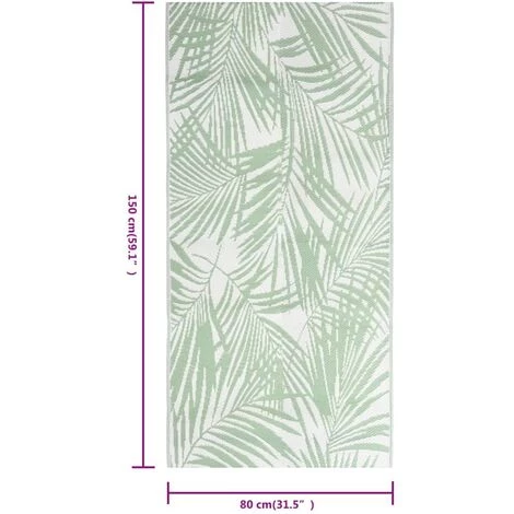 VidaXL Tapis D'extérieur Vert 80x150 Cm PP - Vert 3 VidaXL Tapis D'extérieur Vert 80x150 Cm PP - Vert – Image 3
