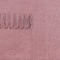 Paco Home Tapis De Salon Tissage Plat À Franges Fait Main Motif Monochrome 60x100 Cm, Rose -Tapis et paillasson Soldes 65270680 4