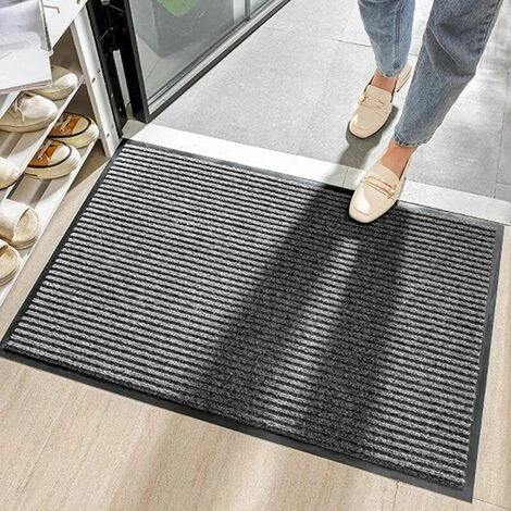 L'FLANEUR Paillassons Tapis Exterieur Terrasse Paillasson Extérieur Et Interieur Tapis Entree Antidérapant Et Anti-Poussière Tapis De Porte Lavable Cuttable Couloir Chambre - 40 60cm Gris ANEUR 1 L'FLANEUR Paillassons Tapis Exterieur Terrasse Paillasson Extérieur Et Interieur Tapis Entree Antidérapant Et Anti-Poussière Tapis De Porte Lavable Cuttable Couloir Chambre - 40 60cm Gris ANEUR