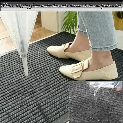 L'FLANEUR Paillassons Tapis Exterieur Terrasse Paillasson Extérieur Et Interieur Tapis Entree Antidérapant Et Anti-Poussière Tapis De Porte Lavable Cuttable Couloir Chambre - 40 60cm Gris ANEUR 4 L'FLANEUR Paillassons Tapis Exterieur Terrasse Paillasson Extérieur Et Interieur Tapis Entree Antidérapant Et Anti-Poussière Tapis De Porte Lavable Cuttable Couloir Chambre - 40 60cm Gris ANEUR – Image 4