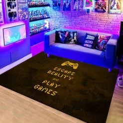BENOBBY KIDS Tapis Chambre Moderne Gamer Contrôleur 3D Adolescent Garçon Salon Tapis Antidérapant Graffiti Console De Jeu Décor 60 X 90 Cm-Pixel Jeu Vidéo