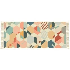 BENOBBY KIDS Tapis De Salon Moderne Avec Gland, Tapis De Petite Chambre à Poils Courts Tapis Lavables Pour Salon Chambre Salle De Bains Canapé 60x90cm-Diamond Sense